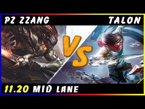 Pz Zzang - Yasuo vs Talon MID Patch 11.20 - Yasuo Gameplay