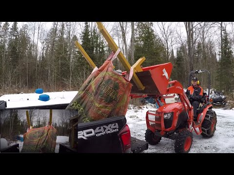 #231 kubota B2601 compact tractor. Replacing a broken hydraulic coupler? Sand for the winter. DIY.