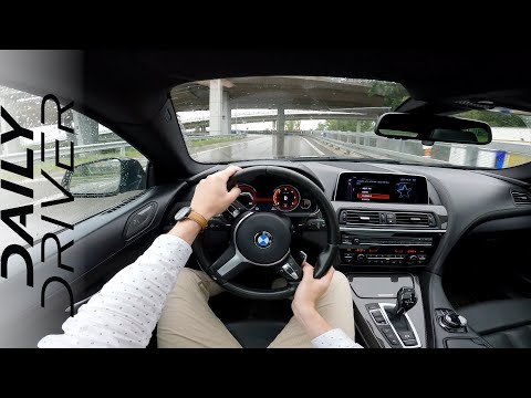 4K | BMW 6 GRAN COUPE daily city drive in the rain 👌 #bmw #640d #grancoupe #asmr #rain #drive