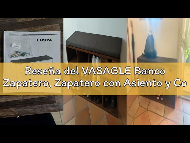 Vídeo relacionado con VASAGLE EKHO Colección - Banco Zapatero, Banco de Almacenaje, Zapatero de Entrada, Piel Sintética con Costuras, Moderno de Siglo Mediados, Carga 135 kg, 30 x 80 x 50 cm, Marrón Caramelo LSB054K01