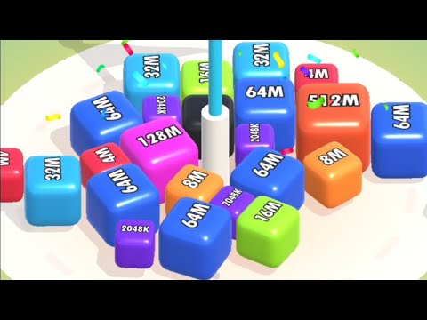 Merge Blocks 3D - 2048 Puzzle Unlock 512m-1024m - iOS Android Gameplay Part 13