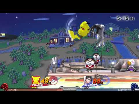 Smash WiiU - TBZ2016w6 - WQF - SUGOI Z (Falcon, Pikachu) vs L3 Doomlion (Bayonetta, Cloud)