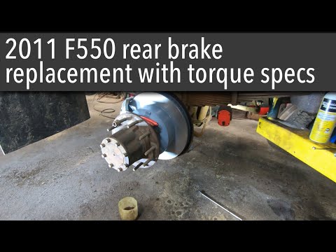 2011 F450 F550 rear brake replacement with torque specs