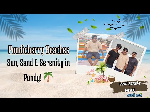 Relaxing Pondy Beach Views | Calm Waves & Sea Breeze 🌅 Vinu Storm Rider |