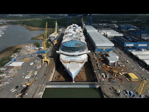 Star of the Seas – Float out at the Meyer Turku shipyard