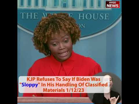 KJP Refuses To Say If Biden Was 'Sloppy' In His Handling Of Classified Materials
