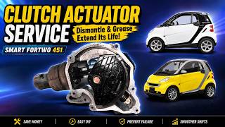 Fix Smart Fortwo Gear Change Problems! Clutch Actuator Removal, Repair & Lubrication (451 Pure 2008)