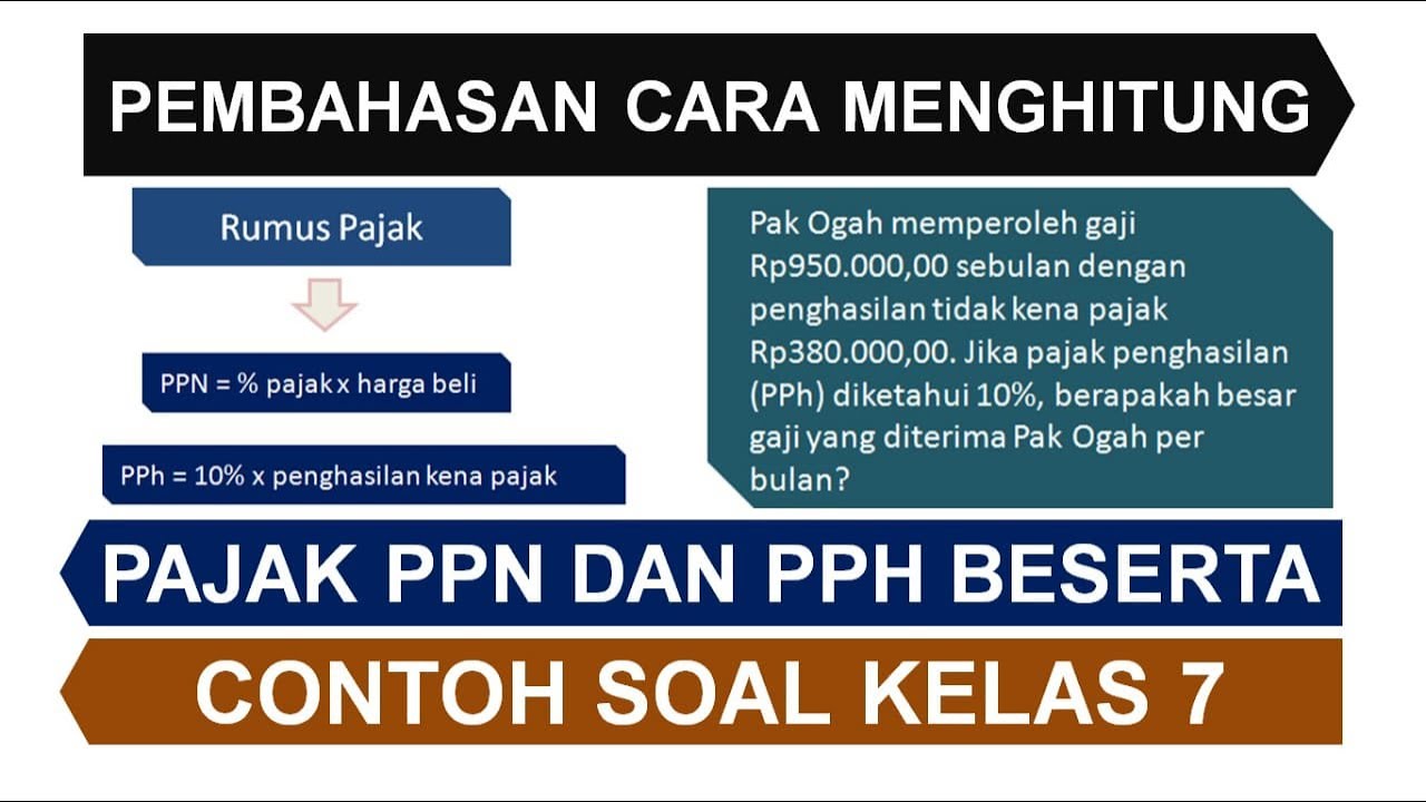 Pembahasan Cara Menghitung Pajak PPN dan PPh Beserta Contoh Soal Kelas 7 SMP
