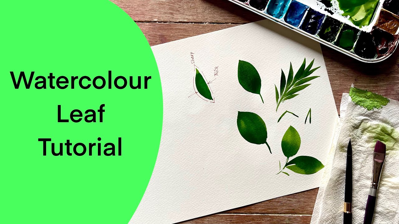 Watercolor tutorial | Leaf | Part 1