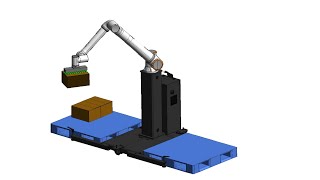 【パレタイズ】省スペースで安価なシンプル協働ロボットパレタイザー