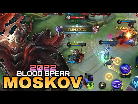 Best Build for Moskov 2022 | Blood Spear | Moskov Gameplay | MLBB