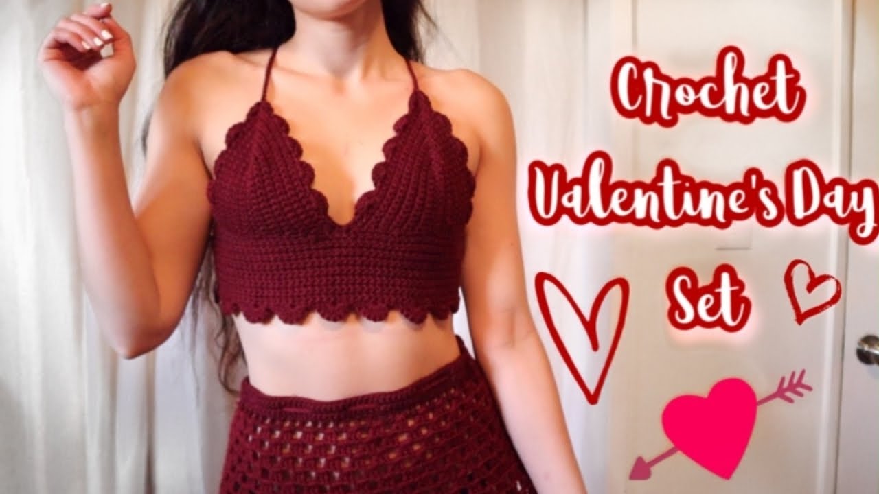 Crochet Valentine's Day Set // Crochet Top & Skirt