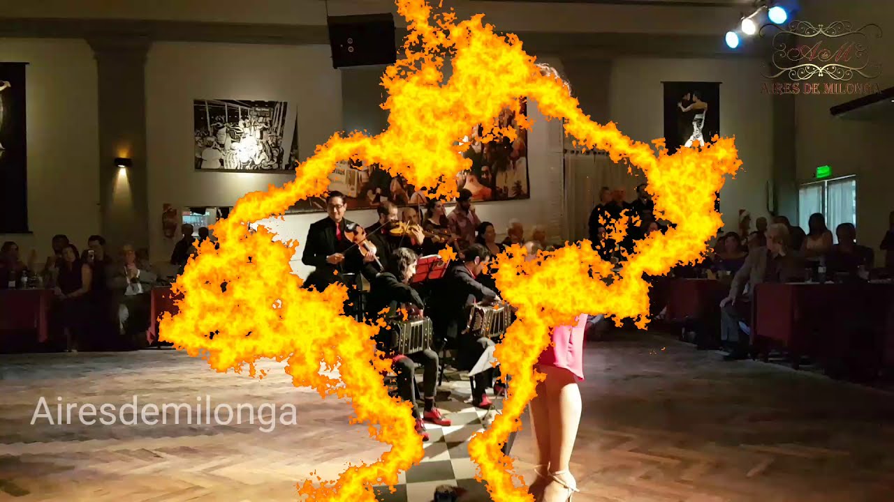 Tango show Vals at Salón Canning  Corina de La Rosa, Alejandro Andrian, tango live orquesta