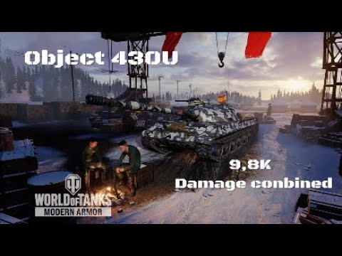 Object 430U in Raseiniai:9,8K damage conbined :Wot console - World of Tanks