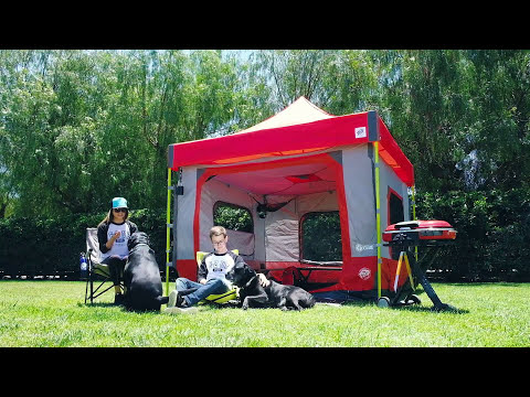 E-Z UP® Camping Cube™ tent and pop-up canopy: Set Up and Features