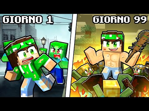 SOPRAVVIVO 100 GIORNI IN UN' APOCALISSE ZOMBIE SU MINECRAFT!