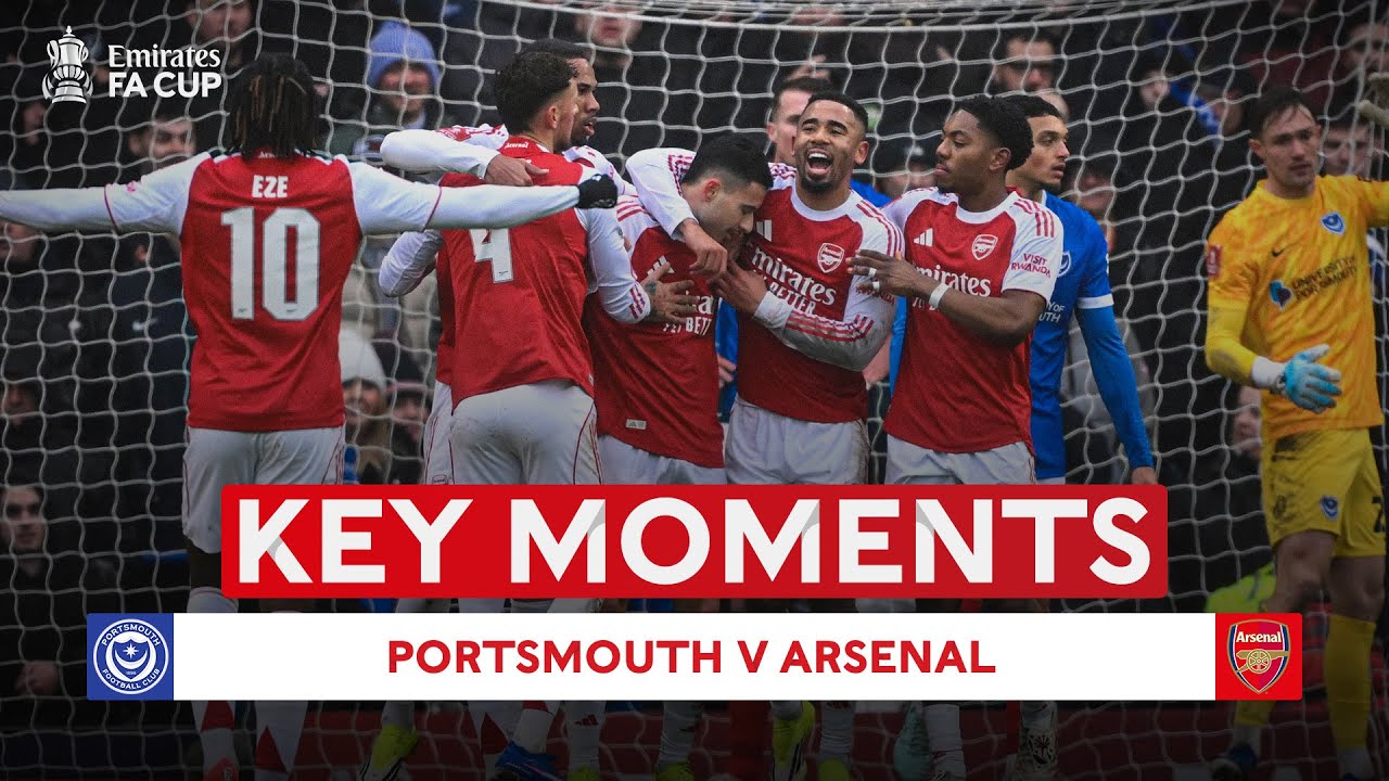 Portsmouth vs Arsenal Highlights
