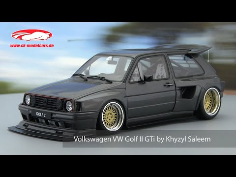 ck-modelcars-video: Volkswagen VW Golf II GTi Khyzyl Saleem 2021 Ascot grau metallic 1:18 OttOmobile