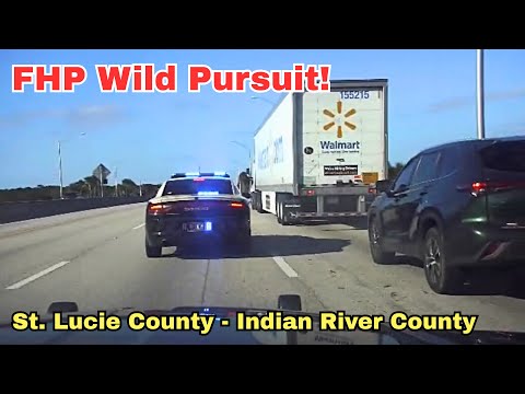FHP Action-Packed 2 County Pursuit of Suspect with Active Warrant