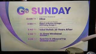 GTV Sunday Schedule