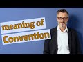 Convention | Meaning of convention