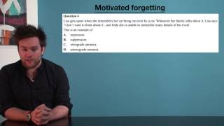 VCE Psychology - Motivated Forgetting
