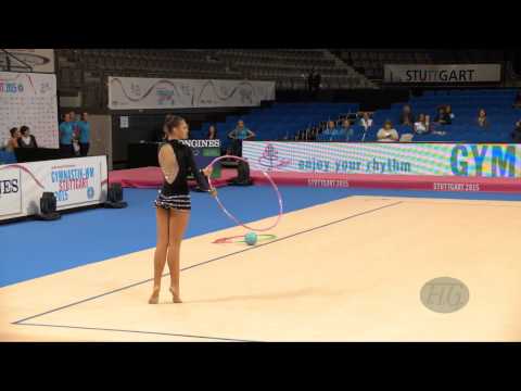 Monija CEBASEK (SLO) 2015 Rhythmic Worlds Stuttgart - Qualifications Hoop