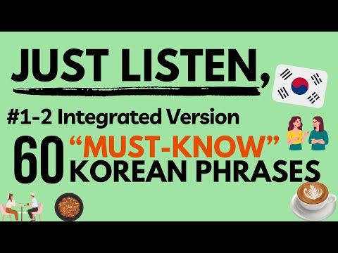 #1 60 MUST-KNOW Integrated Korean Phrases Daily Conversations | Improve Korean Listening Skills easy