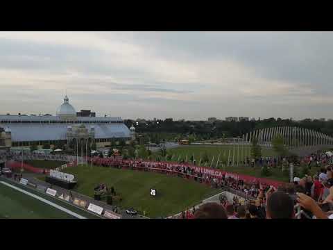 Cc-130 Hercules flyby of the Redblacks gane