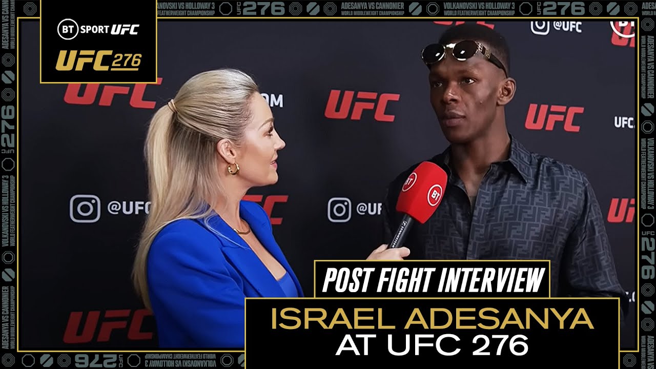 Israel Adesanya on that Undertaker entrance & fighting Alex Pereira! 🏆 UFC 276 Post Fight Interview