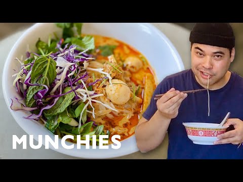 How To Make Khao Poon, A Spicy Lao Soup | Quarantine Cooking