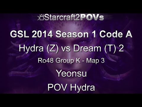SC2 HotS - GSL 2014 S1 Code A - Hydra vs Dream 2 - Ro48 Group K - Map 3 - Yeonsu - Hydra