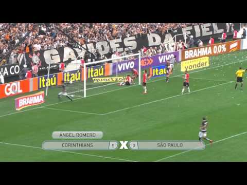 Gols - Brasileirão: Corinthians 6 x 1 São Paulo