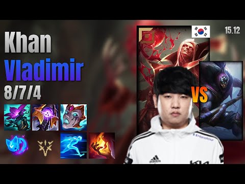 Khan Top Vladimir vs Jax lol KR solo rank Full Game 15.12 | 칸 블라디미르 vs 잭스