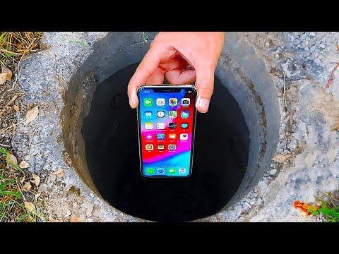 Dropping an iPhone 11 Pro Down a Hole