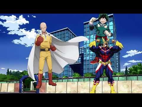 Saitama Vs Deku and All Might