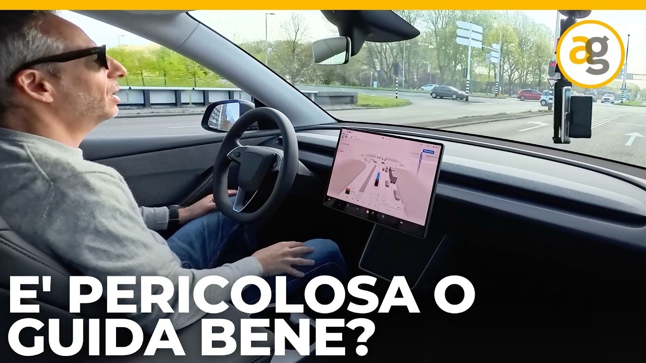 HO PROVATO la TESLA con GUIDA AUTONOMA FSD in EUROPA...cercando di metterla in difficoltà.