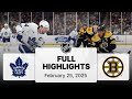 NHL Highlights Maple Leafs Vs Bruins February 25 2025