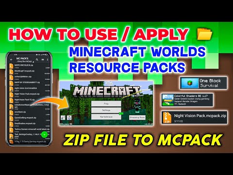 How To Add/Import ZIP FILE/MCPACK In Minecraft || Apply Process Of World/Shader/Addon/Texture Pack