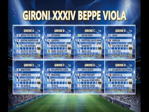 XXXIV TORNEO BEPPE VIOLA, I GIRONI