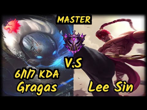 GEN.G Peanut (GRAGAS) vs LEE SIN - 6/1/7 KDA JUNGLE GAMEPLAY - KR Ranked MASTER