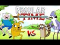 Regular Time Mordecai Rigby VS Finn Jake