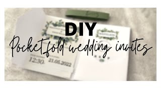 DIY POCKET FOLD WEDDING INVITATIONS ON A BUDGET