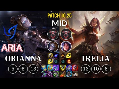 CGA Aria Orianna vs Irelia Mid - KR Patch 10.25