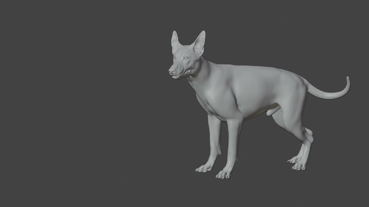 Realistic German Shepherd Rigged Animated 3D Model
