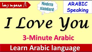 Learn Arabic | Arabic in 3 Minutes | How To Say I Love You in Arabic language