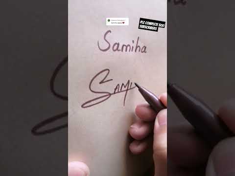 #Samiha name signature #plzcomplete 500 subscribers#shortvideo #viralvideo#trendingshorts