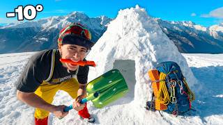 COSTRUISCO E DORMO IN UN IGLOO A -10° DA SOLO