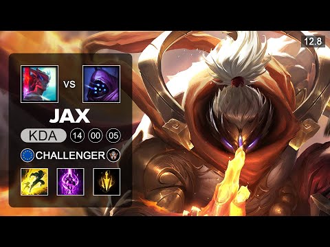 Jax vs Yone Top - EUW Challenger - Patch 12.8 Season 12