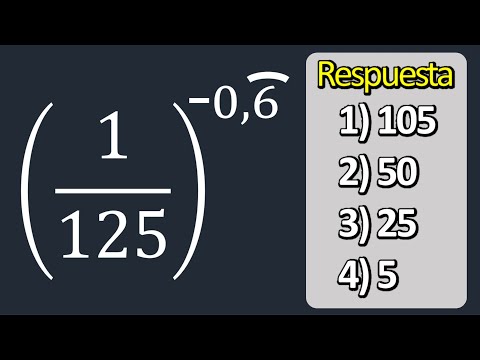 Fracción con exponente decimal. Hallar el valor de (1/125)⁻⁰’⁶⁶⁶⁶⁶⁶⁶⁶⁶⁶⁶⁶⁶